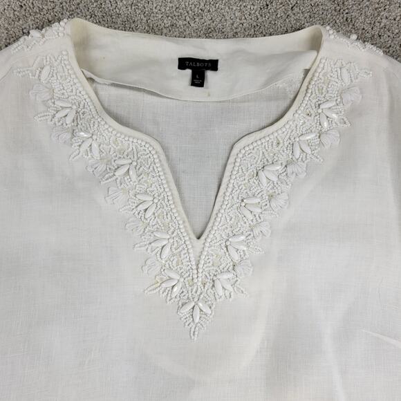 Talbots Womens Capsule Wardrobe Set L/12 Linen Top & Ankle Pants Casual Travel - Picture 5 of 13